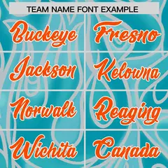 Teal Graffiti Pattern Authentic Football Jersey 3