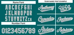 Teal Gray-White Authentic Classic Baseball Jersey 3