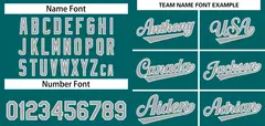 Teal Gray-White Authentic Classic Baseball Jersey 3