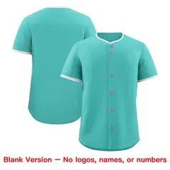 Teal Gray White Classic Baseball Uniform 8