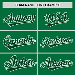 Teal Green Raglan Sleeves Round-Neck Hockey Jersey 3