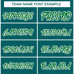 Teal Kelly Green-White Classic Style Hockey Jersey 3