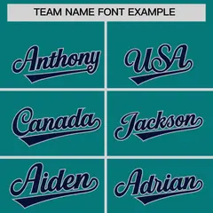Teal Navy Floral Gradient Full Button Baseball Jersey 3