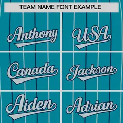 Teal Navy Gray Bi-Color Striped Baseball Jersey 3