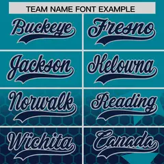 Teal Navy Gray Rising Stars Gradient Fashion Baseball Jersey 3