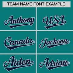 Teal Navy Side Camo Baseball Jersey 3