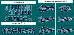 Teal Navy-White Authentic Classic Baseball Jersey 3
