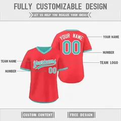 Teal Neon Green Reversible Pullover Baseball Jersey 3