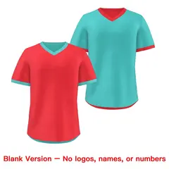 Teal Neon Green Reversible Pullover Baseball Jersey 9
