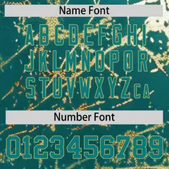 Teal Old Gold Shiny Gold Cracked Texture Baseball Jersey 5
