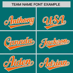 Teal Orange Lace-Up Neck Hockey Hoodie 3