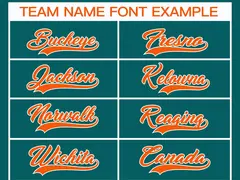 Teal Orange-White Classic Style Hockey Jersey 3