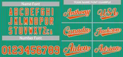 Teal Orange-White Stripe Authentic Fashion Baseball Jersey 3