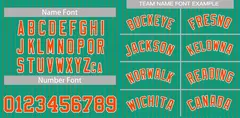 Teal Orange-White Stripe Authentic Fashion Baseball Jersey 3