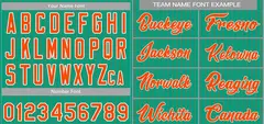 Teal Orange-White Stripe Authentic Fashion Baseball Jersey 3