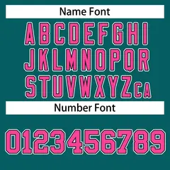 Teal Pink Black-White Classic Hockey Jersey 4