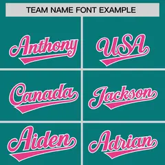 Teal Pink Lace-Up Neck Hockey Hoodie 3