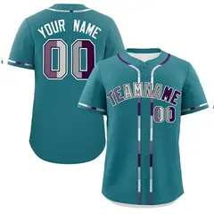 Teal Pride Month Classic Style Genderless Baseball Jersey