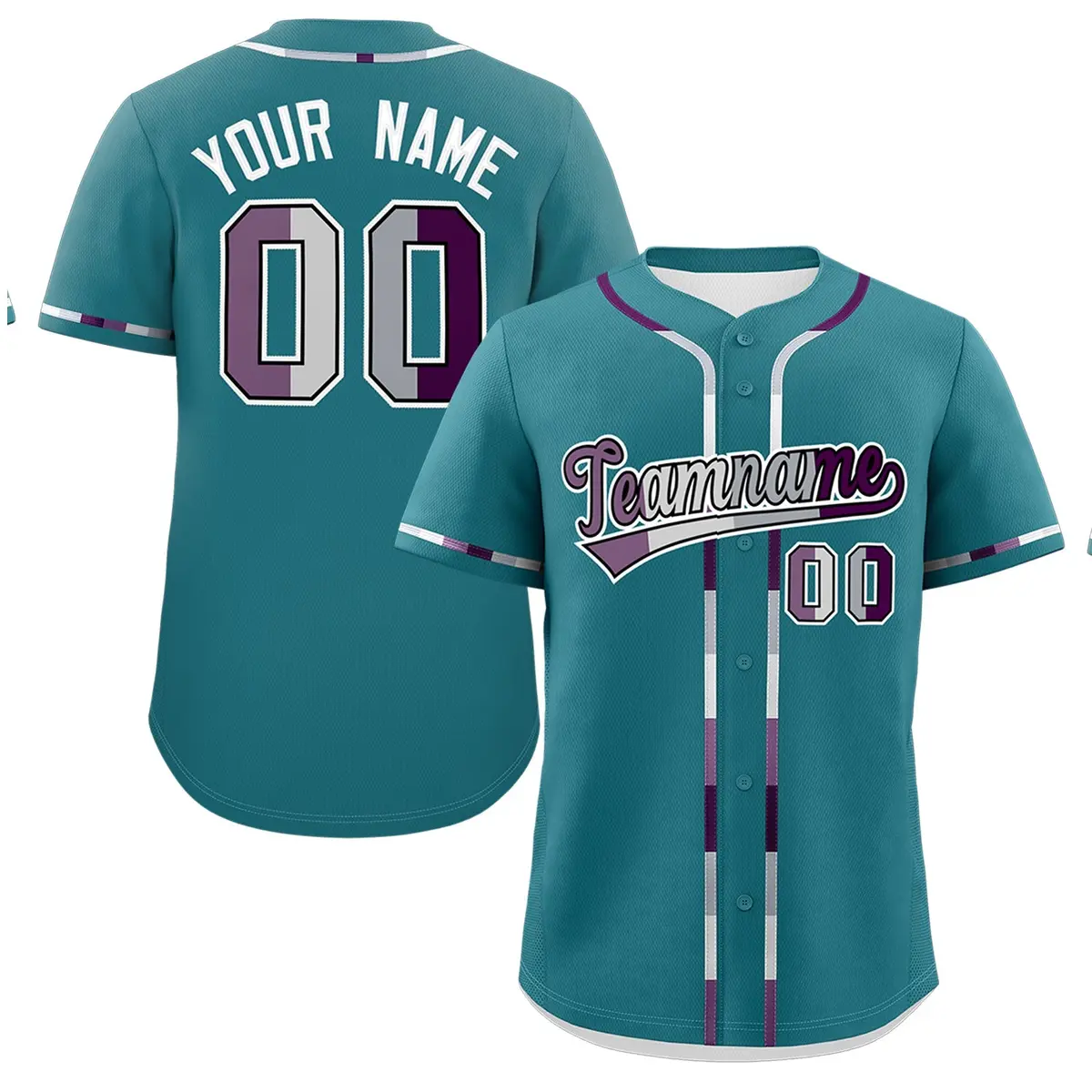 Teal Pride Month Classic Style Genderless Baseball Jersey