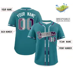 Teal Pride Month Classic Style Genderless Baseball Jersey 2