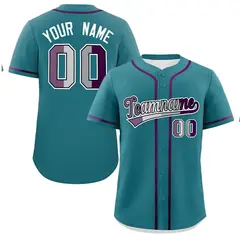 Teal Purple Pride Month Classic Baseball Jersey