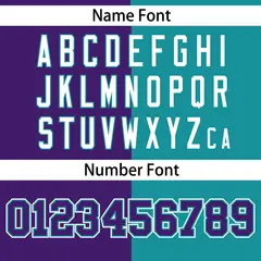 Teal Purple Stripe-Solid Combo Authentic Baseball Jersey 4