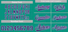 Teal Purple-White Stripe Authentic Fashion Baseball Jersey 3