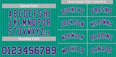 Teal Purple-White Stripe Authentic Fashion Baseball Jersey 3