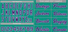 Teal Purple-White Stripe Authentic Fashion Baseball Jersey 3