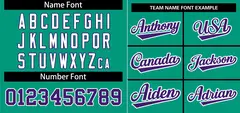Teal Purple-White Stripe Raglan Sleeves Baseball Jersey 3