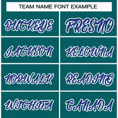 Teal Royal-White Classic Hockey Jersey 3