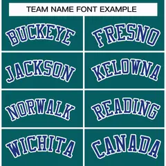 Teal Royal-White Classic Hockey Jersey 3