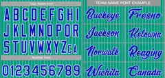Teal Royal-White Stripe Authentic Fashion Baseball Jersey 3