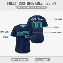 Teal Silver Reversible Pullover Baseball Jersey 3