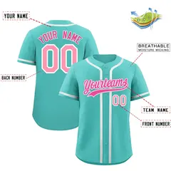 Teal Team Baseball Jersey 2