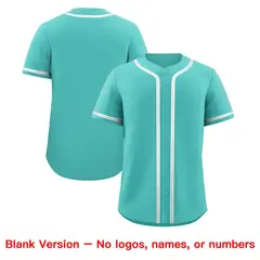 Teal Team Baseball Jersey 8