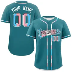 Teal Transgender Pride Month Classic Baseball Jersey 1