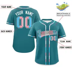 Teal Transgender Pride Month Classic Baseball Jersey 2