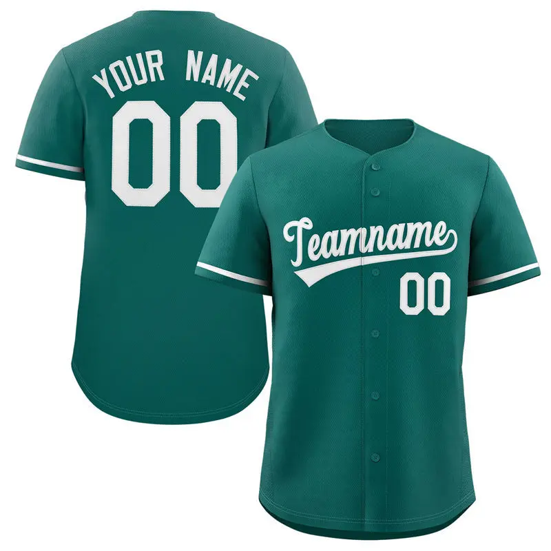 Teal White Authentic Classic Baseball Jersey