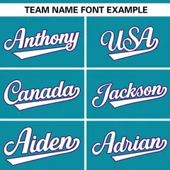 Teal White Authentic Full-Button Baseball Jersey 3