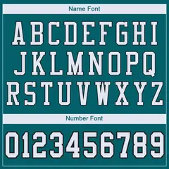 Teal White-Black Classic Mesh Authentic Football Jersey 3
