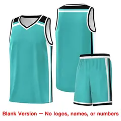 Teal White Black Color Charge Series Team Basketball Jersey 7