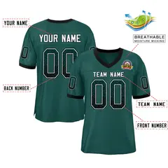 Teal White-Brown Drift Mesh Football Jersey 2