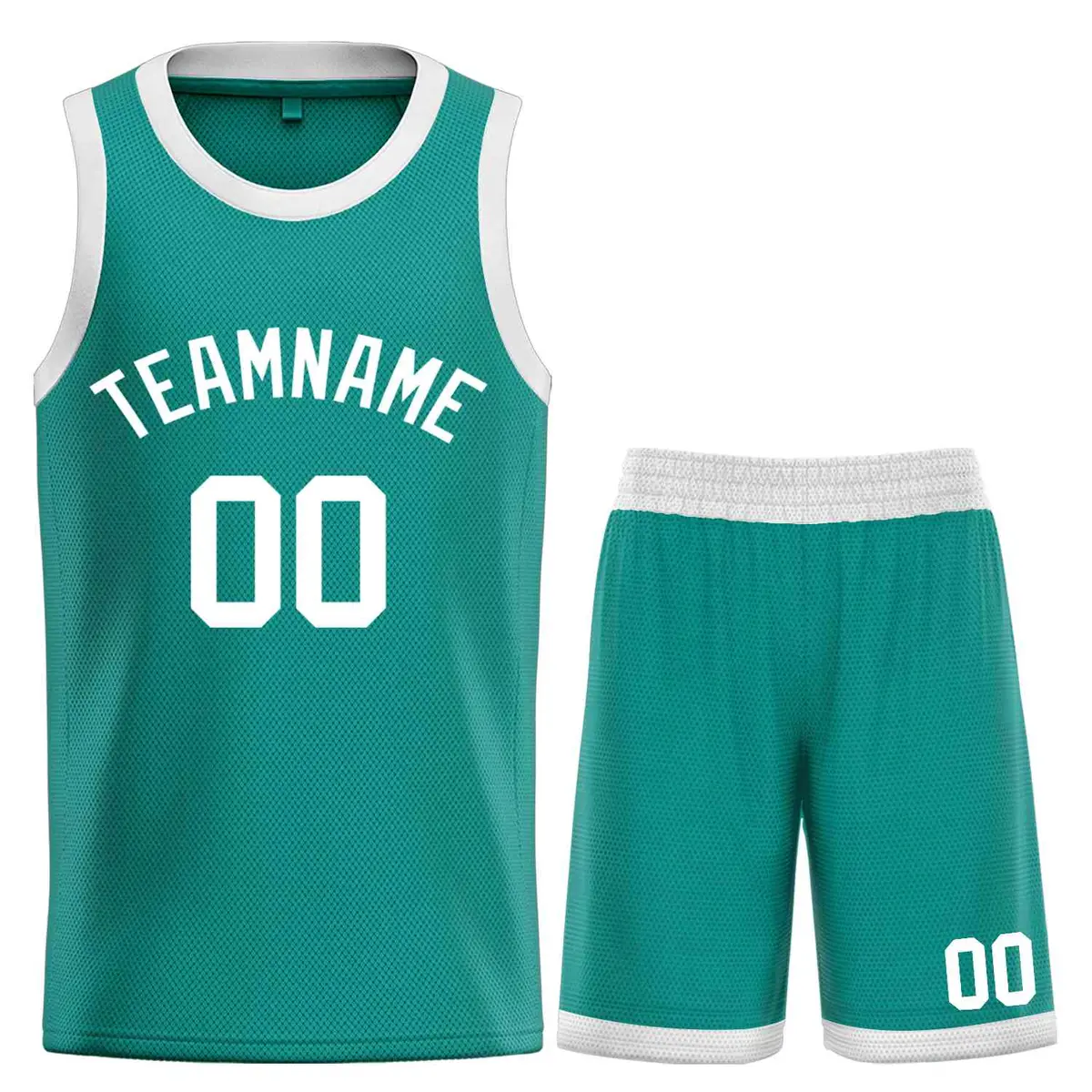 Teal White Bull Classic Sets Basketball Jersey