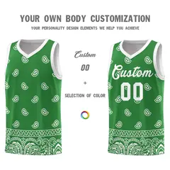 Teal White Cashew Pattern Basketball Uniform Jersey 10