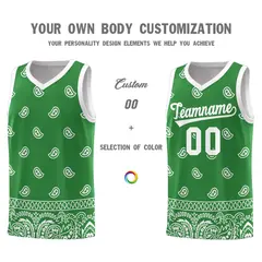 Teal White Cashew Pattern Basketball Uniform Jersey 24