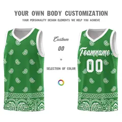 Teal White Cashew Pattern Basketball Uniform Jersey 31