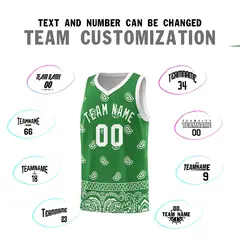 Teal White Cashew Pattern Basketball Uniform Jersey 39