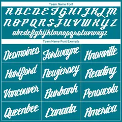 Teal White Classic Basketball Jersey Set 5