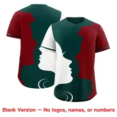 Teal White Crimson Couple Silhouettes Valentine's Baseball Jersey 2